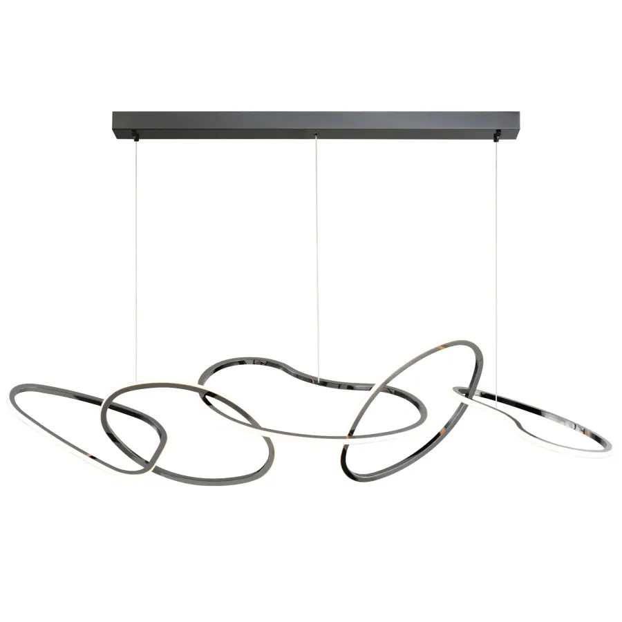Sculptural Linear Pendant Merging Art and Illumination - Image 1