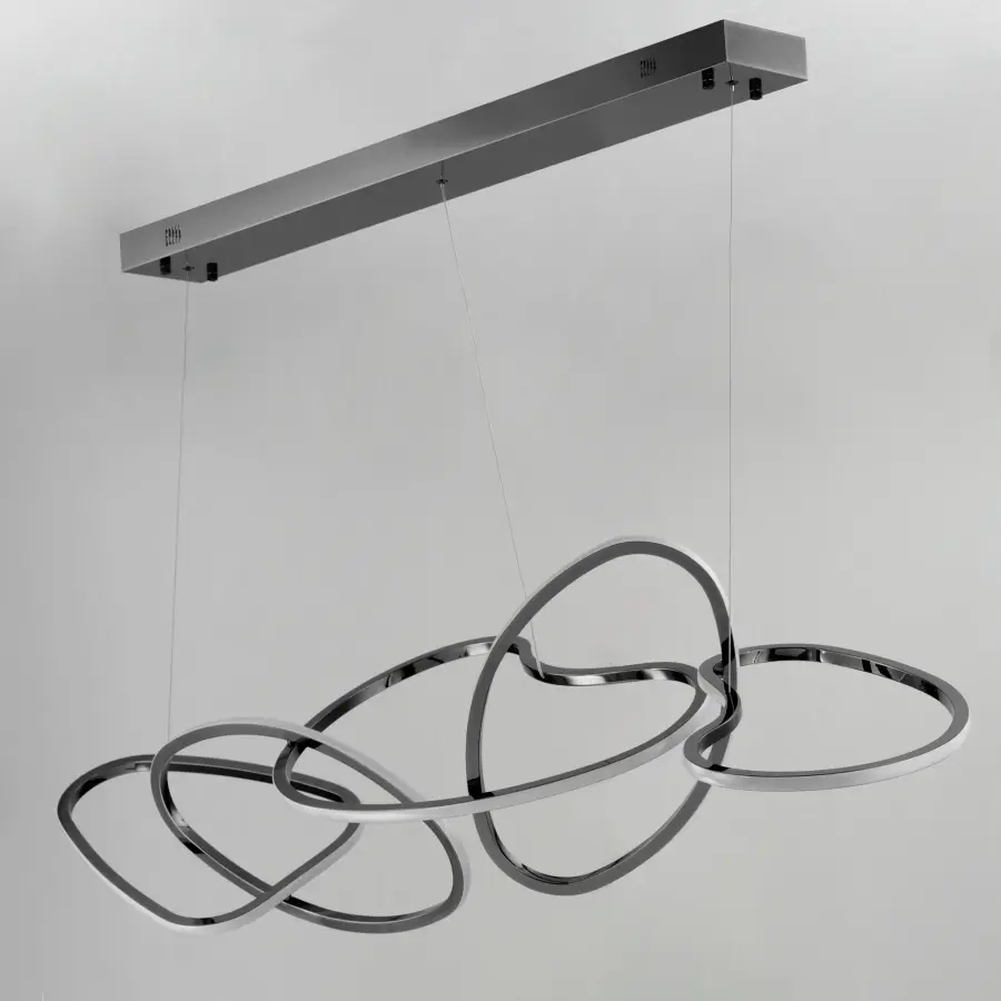 Sculptural Linear Pendant Merging Art and Illumination - Image 2