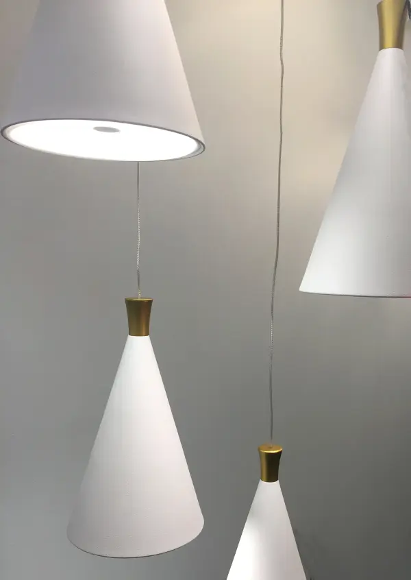 Norsk Multi-Light LED Pendant in White with Metallic Gold - Image 2