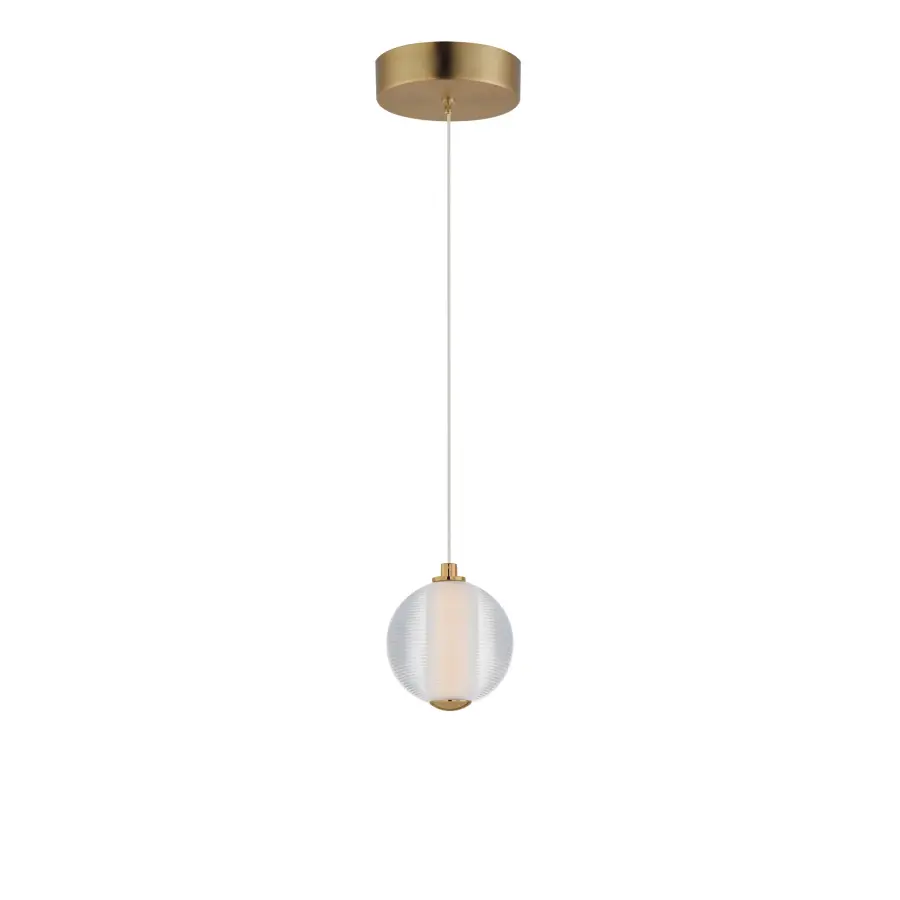 Rhythm Single LED Pendant in Gold - Image 1