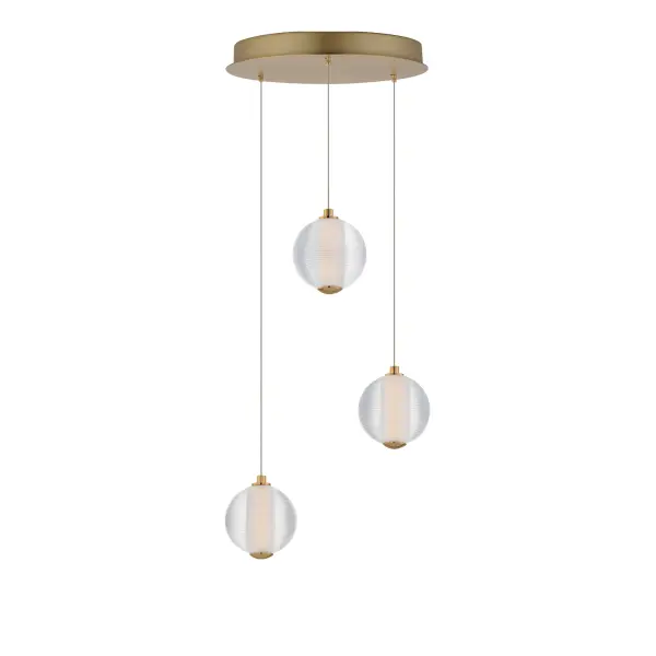 Rhythm 3-Light LED Multi-Light Pendant in Gold - Image 1