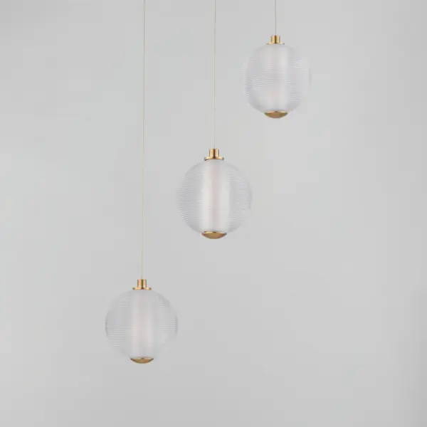 Rhythm 3-Light LED Multi-Light Pendant in Gold - Image 2