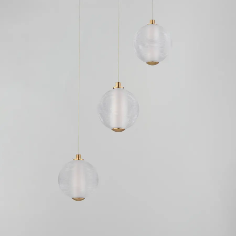 Rhythm 3-Light LED Multi-Light Pendant in Gold - Image 2