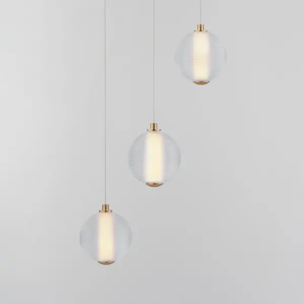 Rhythm 3-Light LED Multi-Light Pendant in Gold - Image 3