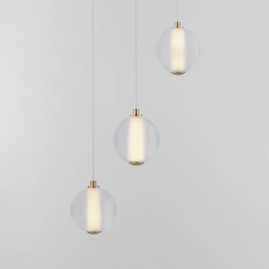 Rhythm 3-Light LED Multi-Light Pendant in Gold - Image 3