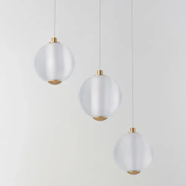 Rhythm 3-Light LED Multi-Light Pendant in Gold - Image 4