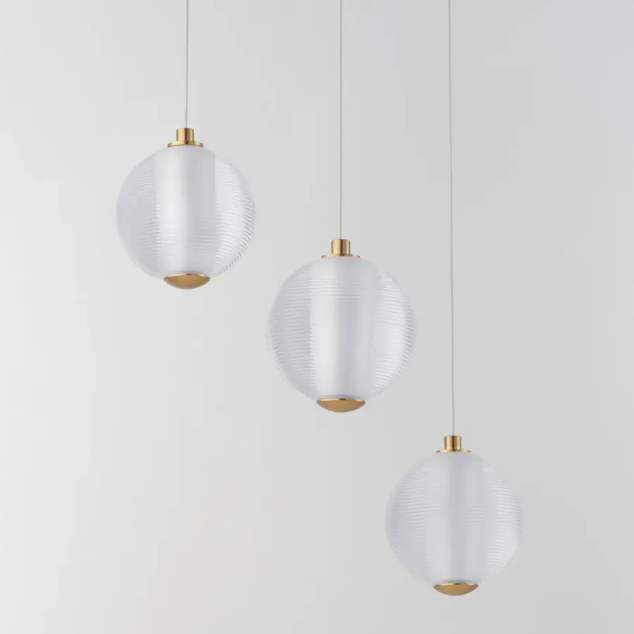 Rhythm 3-Light LED Multi-Light Pendant in Gold - Image 4