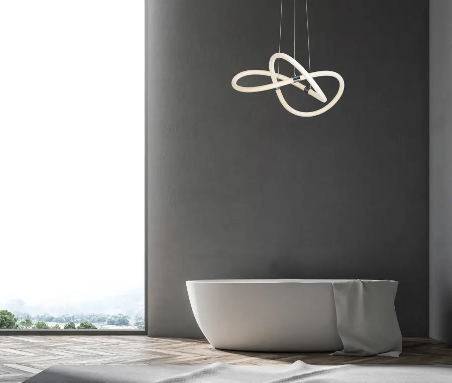 Tracer Single LED Pendant in Polished Chrome - Image 4