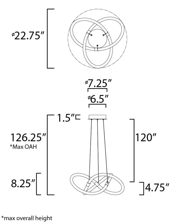 Tracer Single LED Pendant in Polished Chrome - Image 5