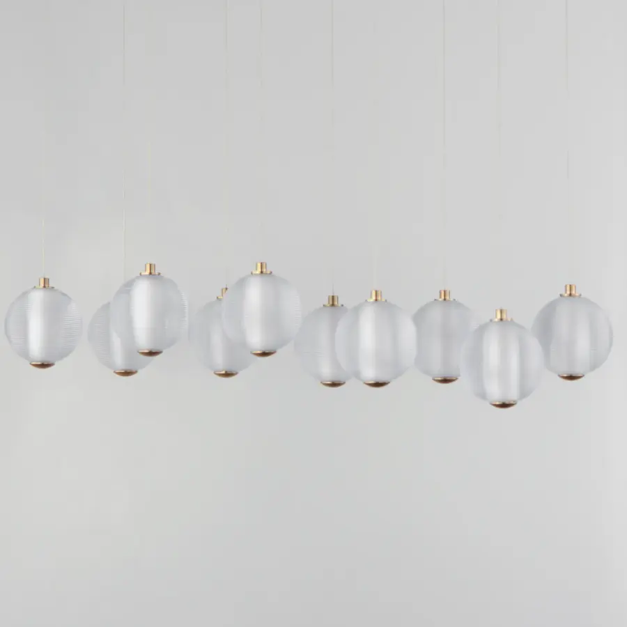Rhythm 10-Light LED Linear Pendant in Gold - Image 2