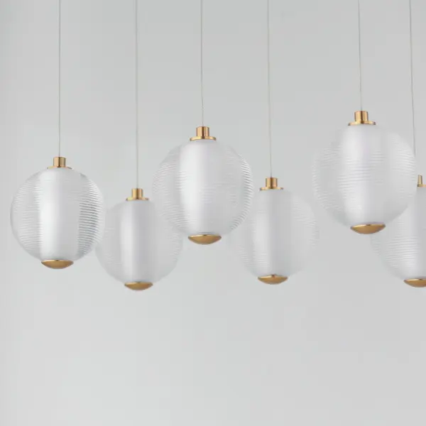 Rhythm 10-Light LED Linear Pendant in Gold - Image 3