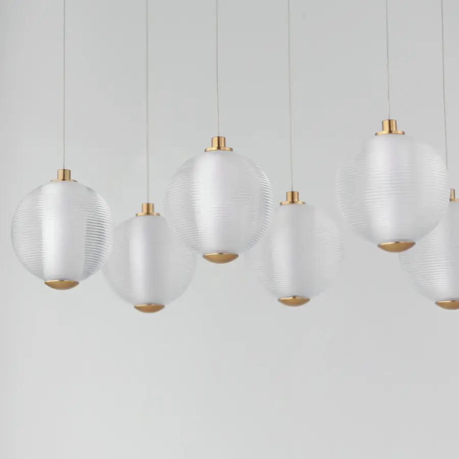 Rhythm 10-Light LED Linear Pendant in Gold - Image 3