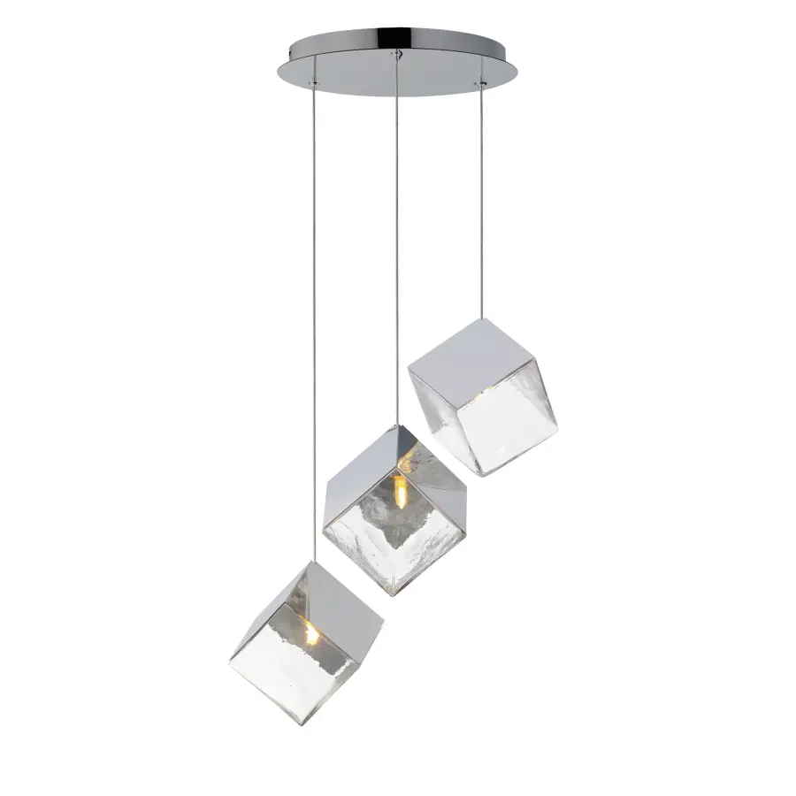 Ice Cube 3-Light LED Multi-Light Pendant - Image 1