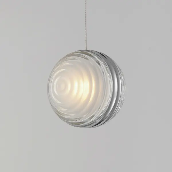 Sleek Mini Pendant with Modern Ridged Design and Integrated LED - Image 4