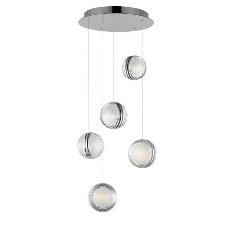 Sleek Contemporary Multi-Light with Sculptural LED Design - Image 1