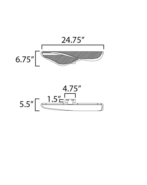 Manta 24" LED Bath Vanity Wall Sconce - Image 2