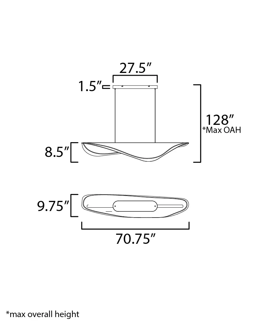 Manta 70" LED Linear Pendant - Image 5