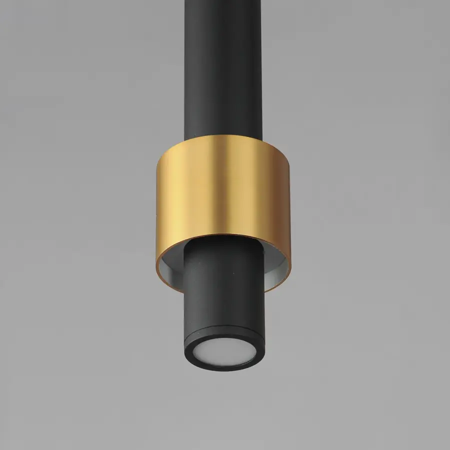 Reveal Single LED Pendant in Black & Gold - Image 4