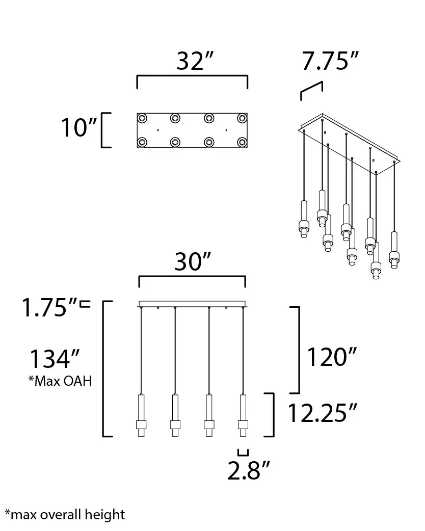 Reveal 8-Light LED Linear Pendant - Image 5