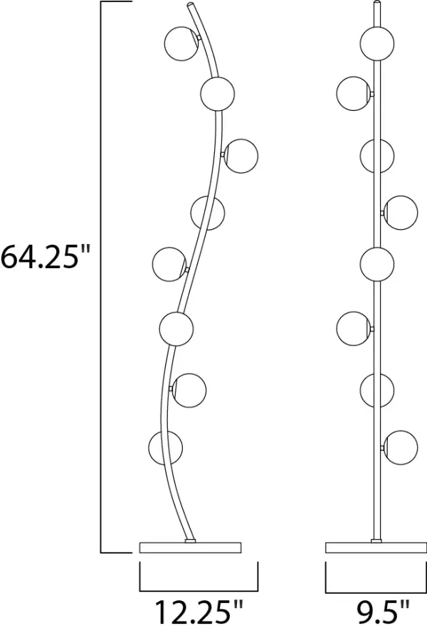 Rover LED Floor Lamp in Metallic Gold - Image 6