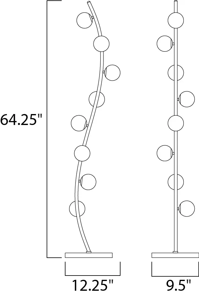 Rover LED Floor Lamp in Metallic Gold - Image 6
