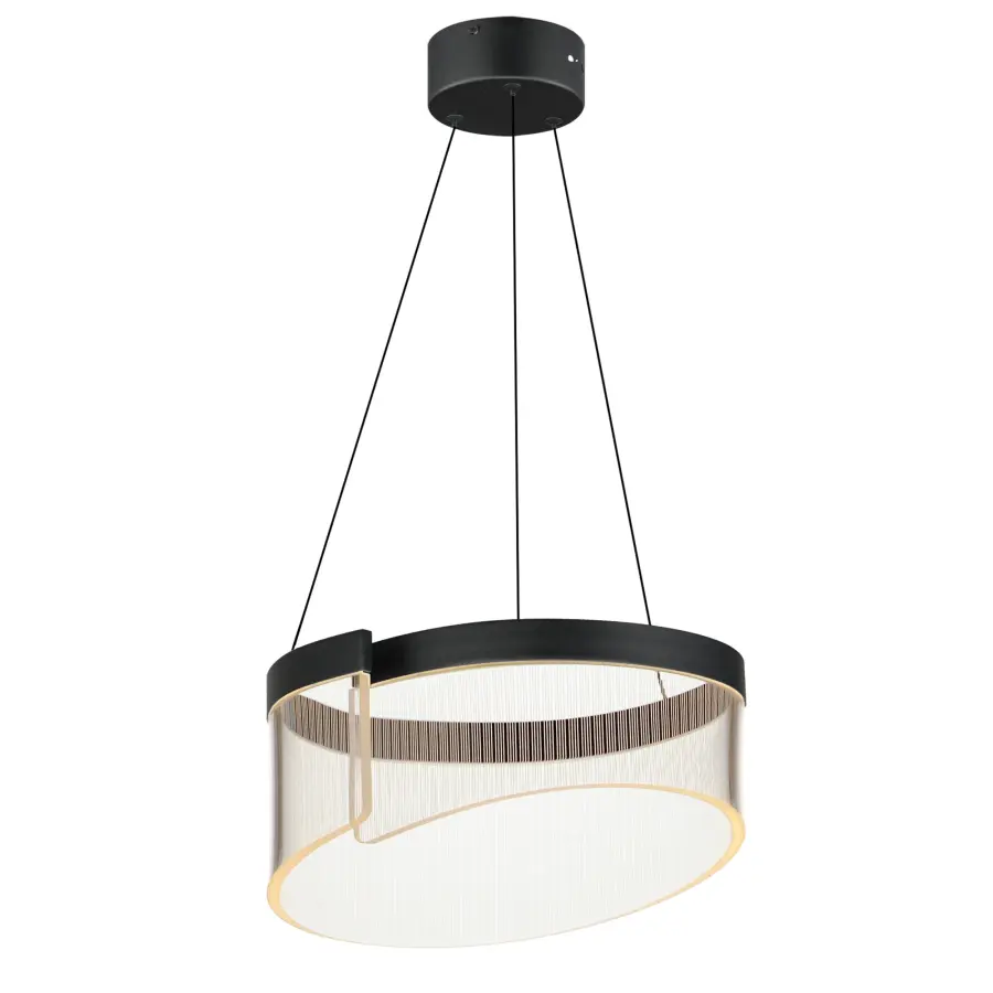Sonata 14" LED Suspension Pendant in Matte Black - Image 1