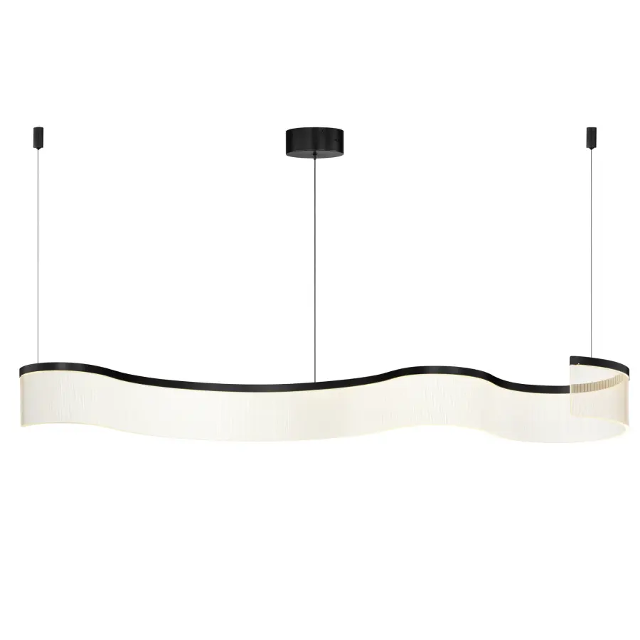 Sonata Single LED Linear Pendant in Matte Black - Image 1