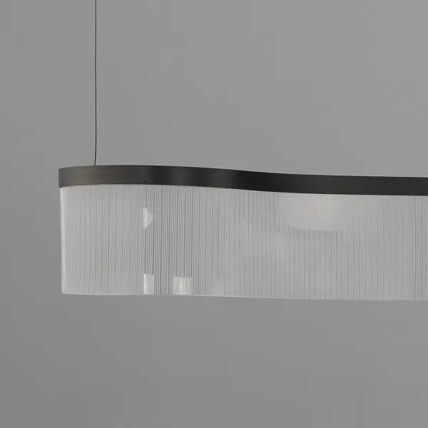 Sonata Single LED Linear Pendant in Matte Black - Image 3