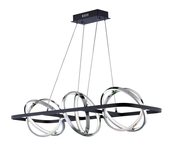 The Gyro II transforms lighting into art with its rotating concentric bands that adjust on three axes. Featuring integrated LED strips with frosted lenses, this statement piece combines high-tech functionality with museum-quality design.