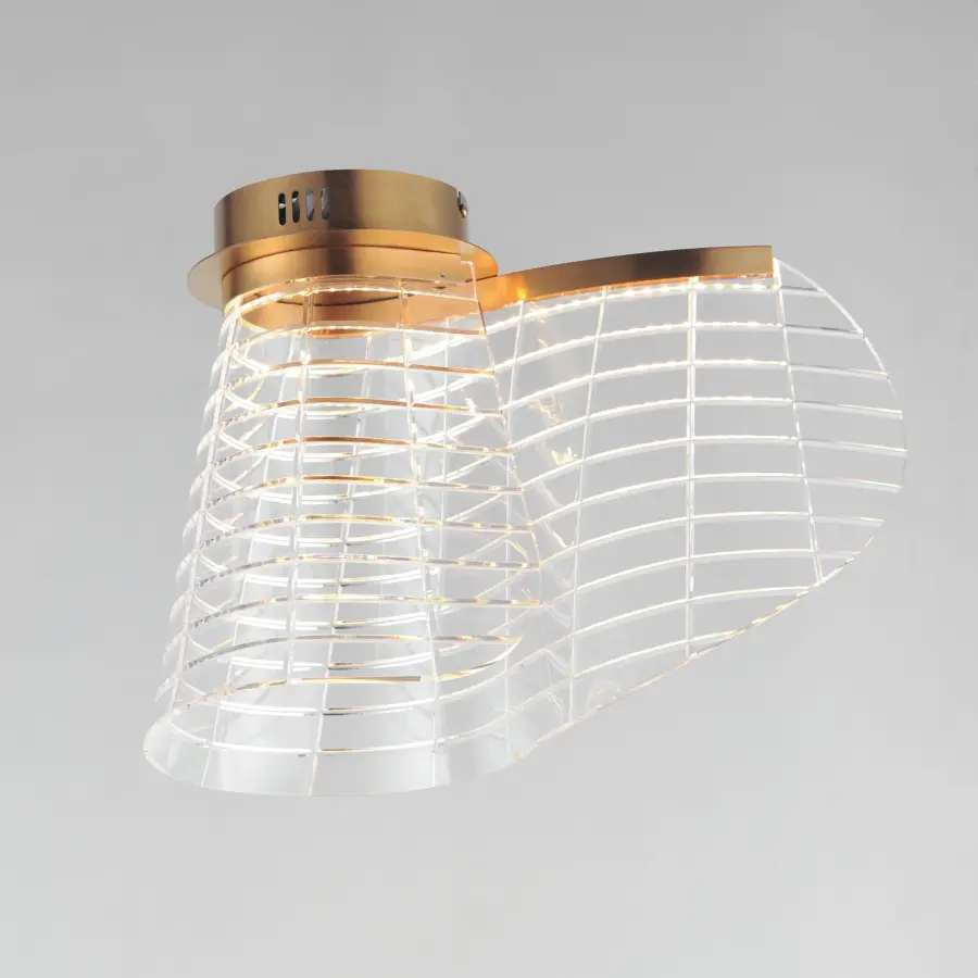 Scottish-Inspired Contemporary Flush Mount with Sculptural Acrylic Design - Image 3