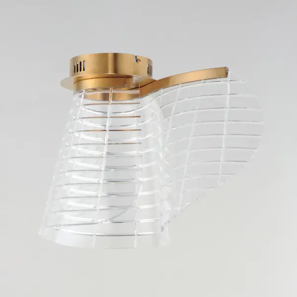 Scottish-Inspired Contemporary Flush Mount with Sculptural Acrylic Design - Image 4