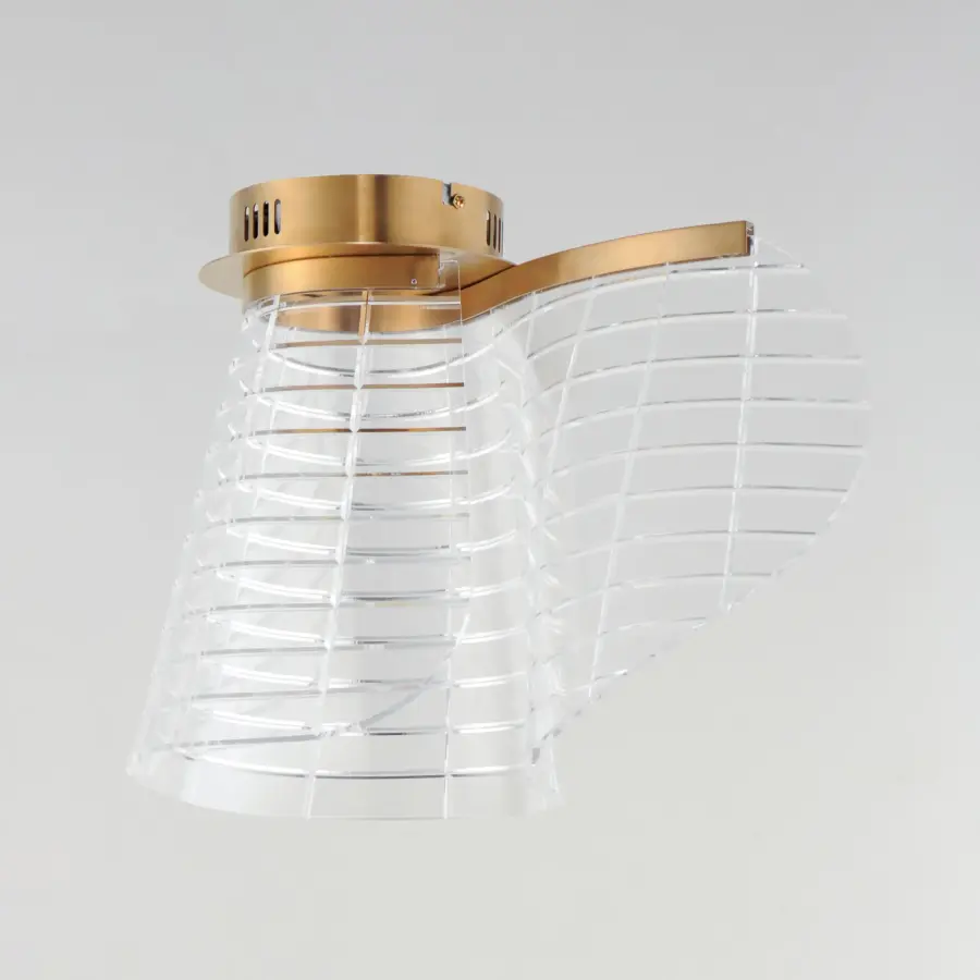 Scottish-Inspired Contemporary Flush Mount with Sculptural Acrylic Design - Image 4