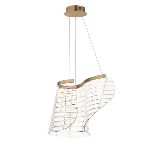 Sculptural Acrylic Pendant with Scottish-Inspired Design - Image 1