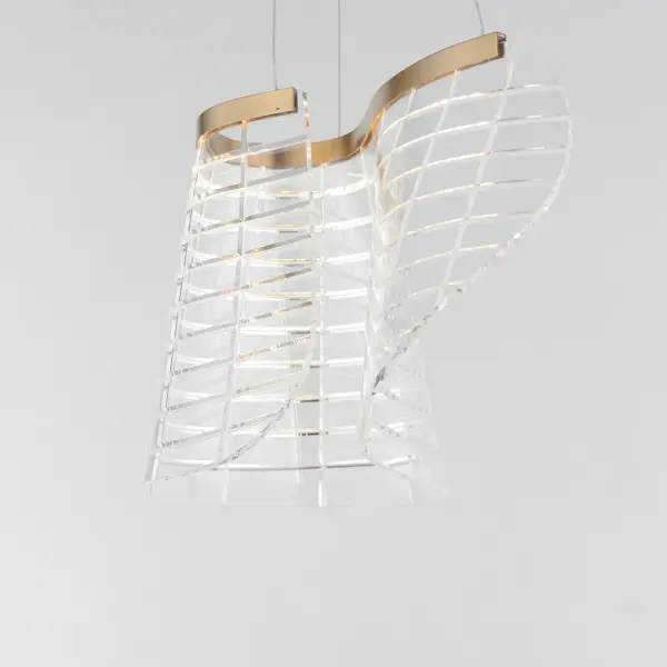 Sculptural Acrylic Pendant with Scottish-Inspired Design - Image 2