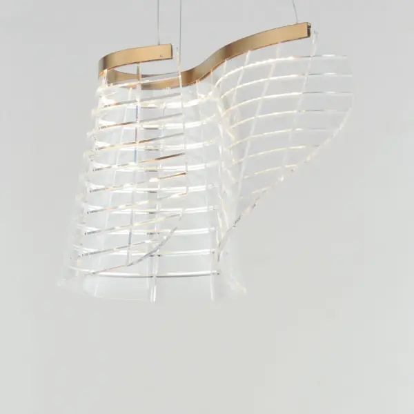 Sculptural Acrylic Pendant with Scottish-Inspired Design - Image 3