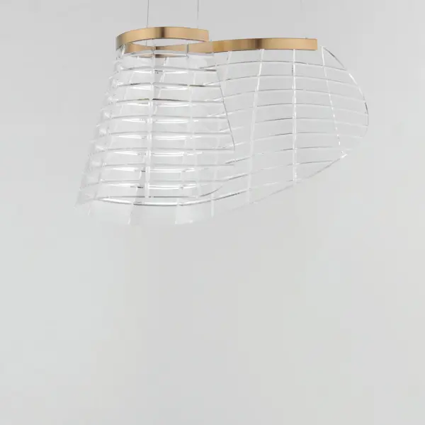 Sculptural Acrylic Pendant with Scottish-Inspired Design - Image 4