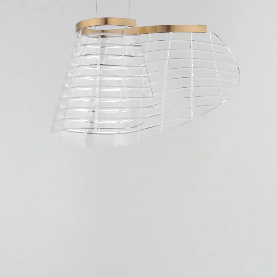 Sculptural Acrylic Pendant with Scottish-Inspired Design - Image 4