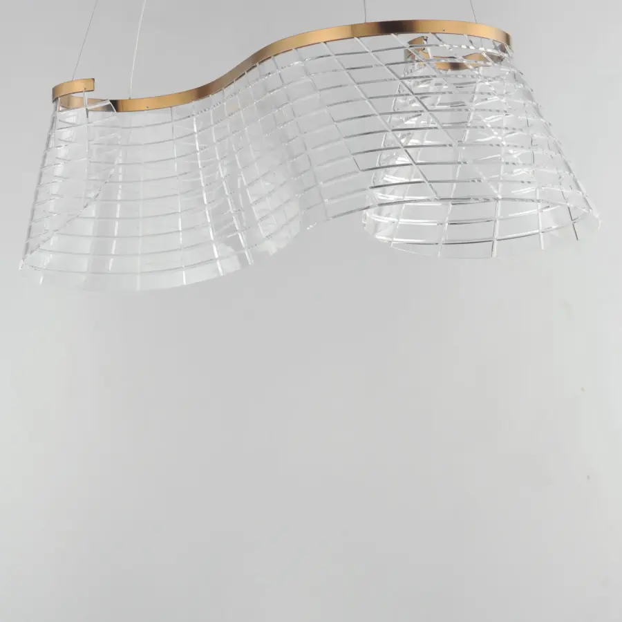 Sculptural Linear Pendant with Scottish-Inspired Design - Image 3