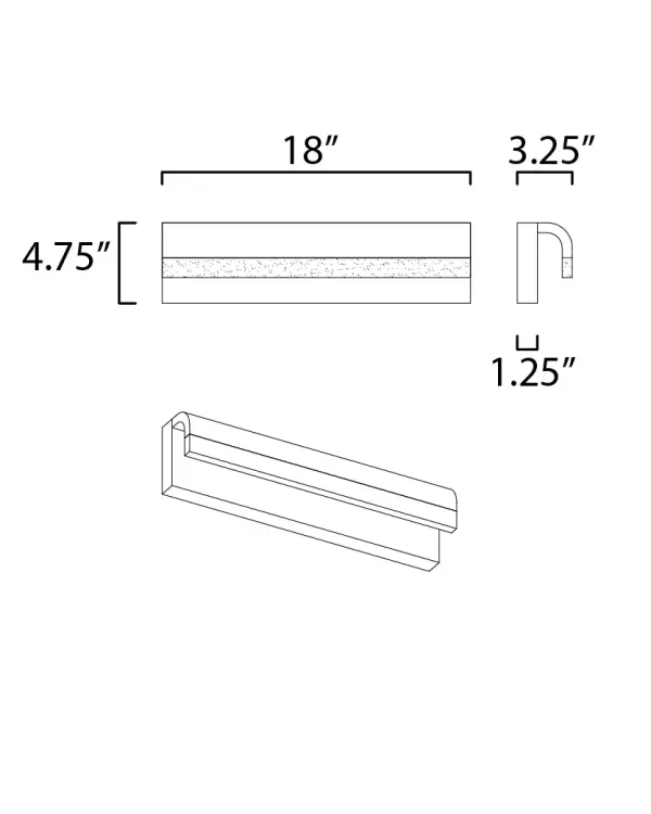 Waterfall 18" LED Bath Vanity Light - Image 5