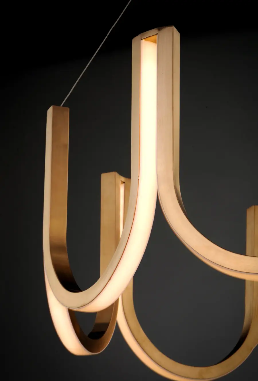You Single LED Pendant in Brushed Champagne - Image 3