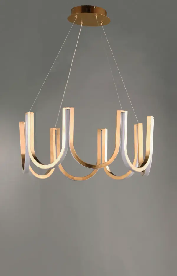 You Single LED Pendant in Brushed Champagne - Image 4
