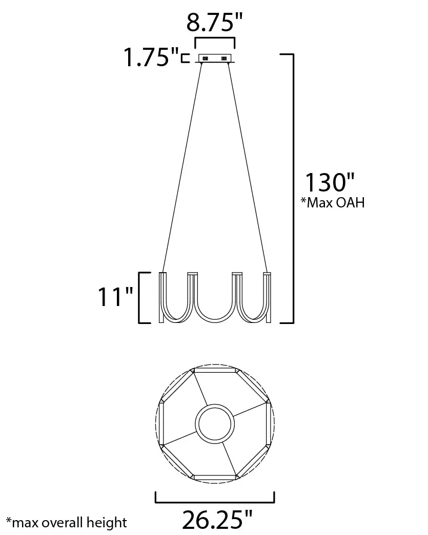 You Single LED Pendant in Brushed Champagne - Image 5