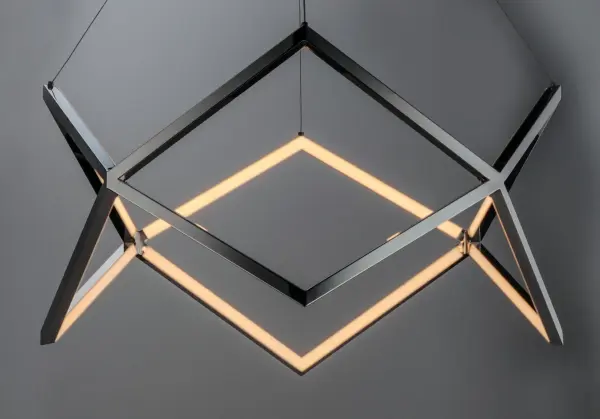 Sculptural Contemporary Pendant with Mirror-Like Chrome Finish - Image 4