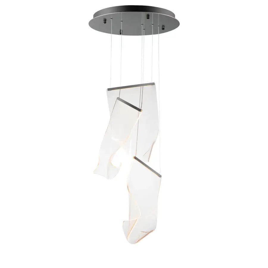 Rinkle 3-Light LED Multi Pendant in Brushed Gunmetal - Image 1