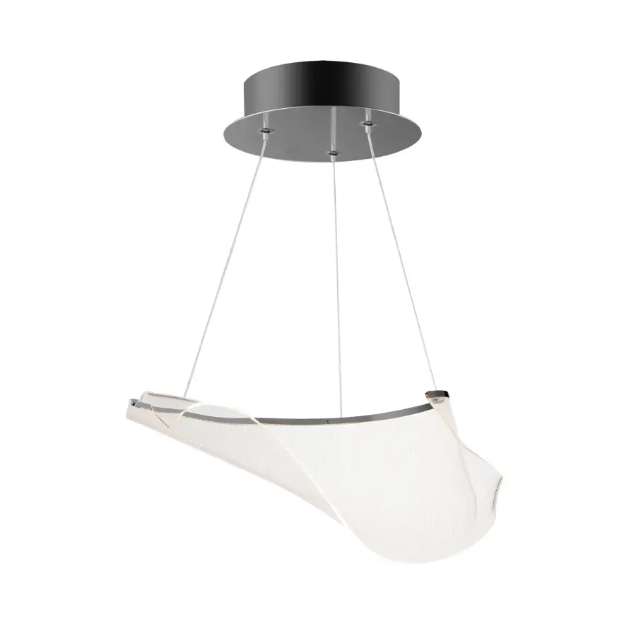 Rinkle Single LED Pendant in Brushed Gunmetal - Image 1