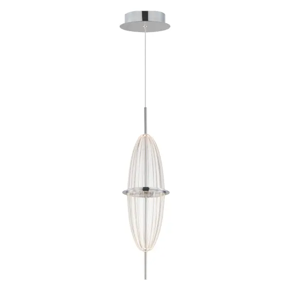 Quasar Single LED Mini Pendant in Polished Chrome - Image 1