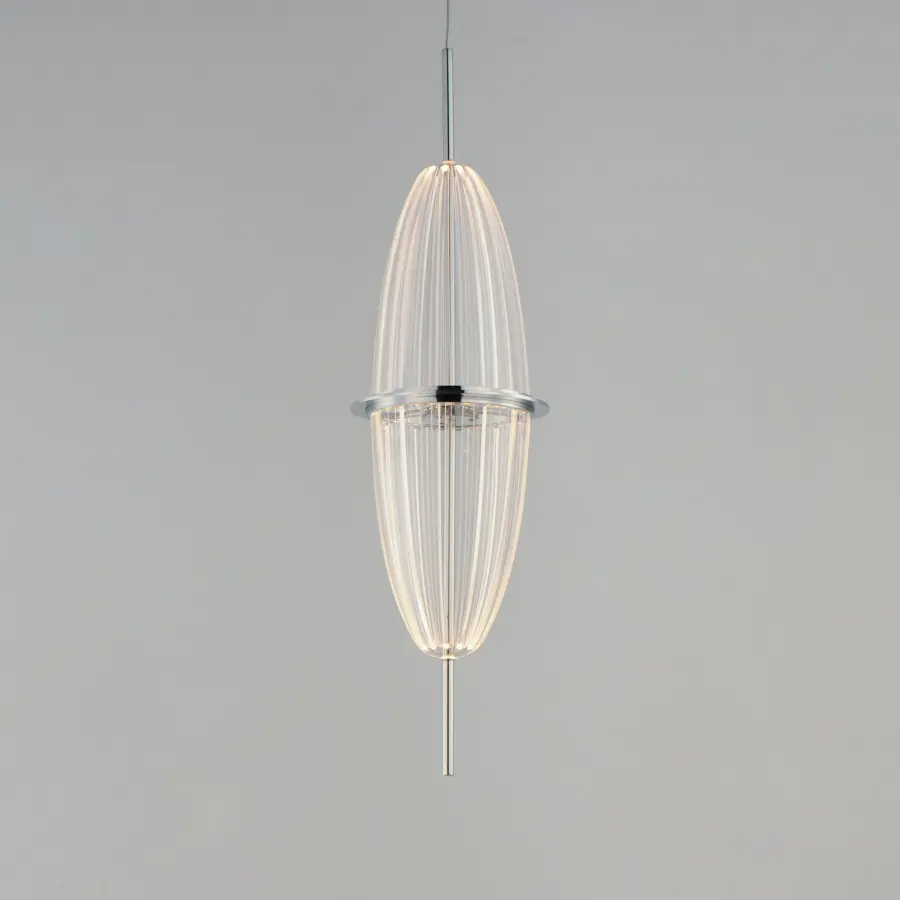 Quasar Single LED Mini Pendant in Polished Chrome - Image 3