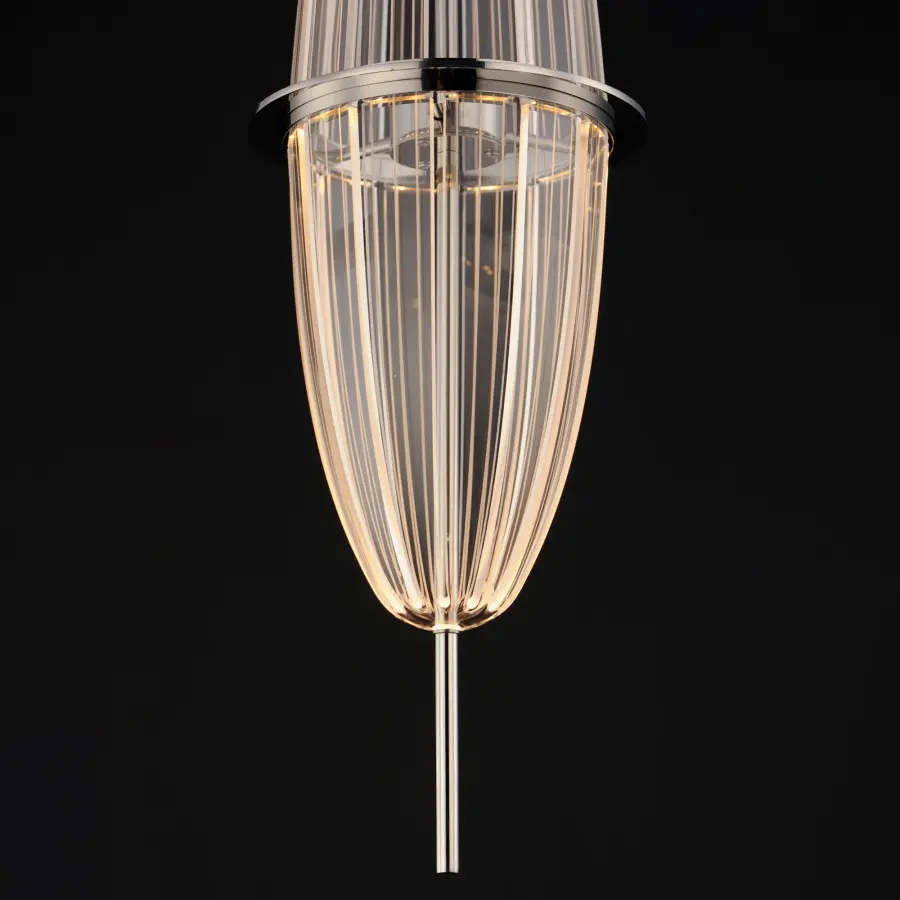 Quasar Single LED Mini Pendant in Polished Chrome - Image 4