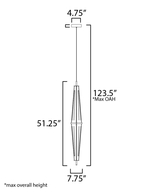 Quasar Linear LED Pendant in Polished Chrome - Image 5