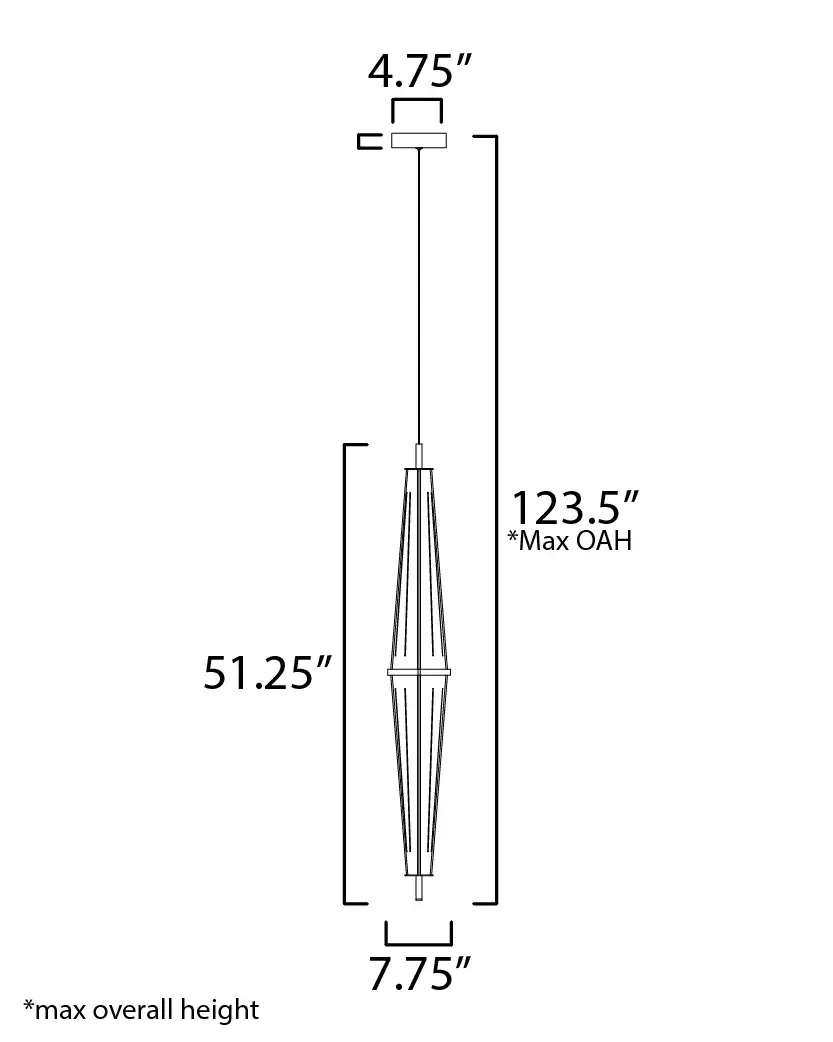 Quasar Linear LED Pendant in Polished Chrome - Image 5